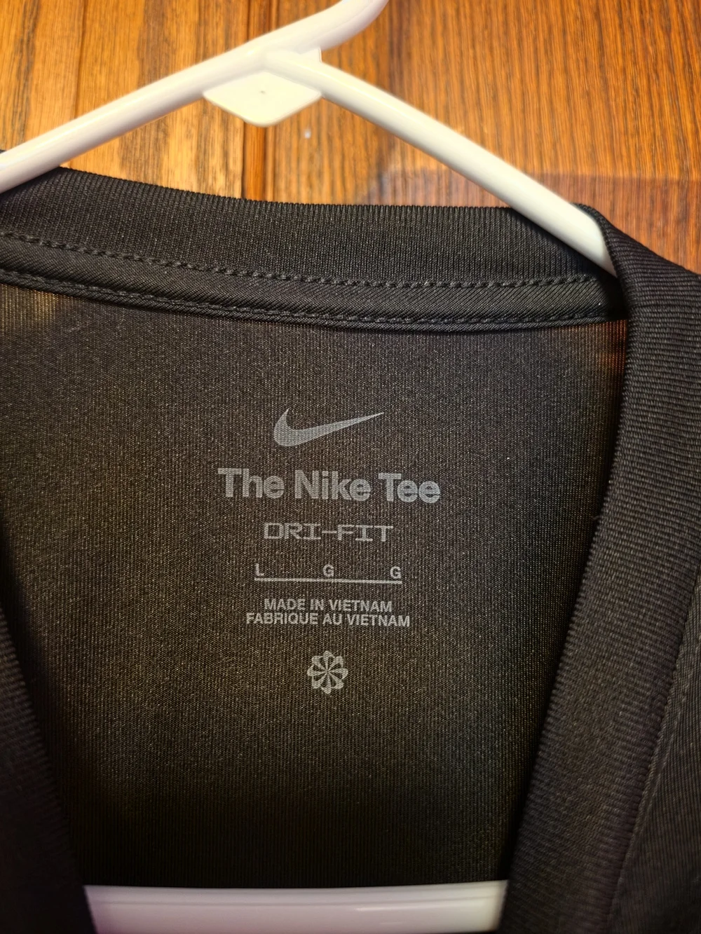 Nike Black Long-Sleeve Tee with White Swoosh